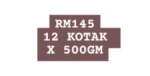 rm145 12 kotak x 500gm